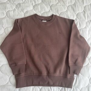 Boy’s Crewneck Sweatshirt in Mauve Brown